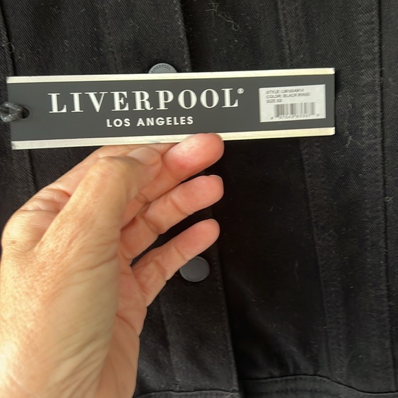 NWT Stitch Fix Liverpool Kolten Denim Jacket Black XS - Picture 8 of 9